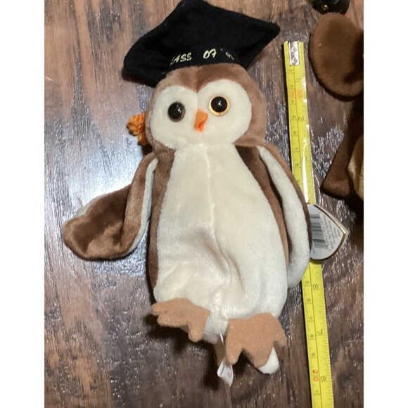 Penguin Ty Beanie Baby Plush Lot 2 Vtg-1995/1998 Plus1 Modern 2018 Nestor Owl - Picture 13 of 14